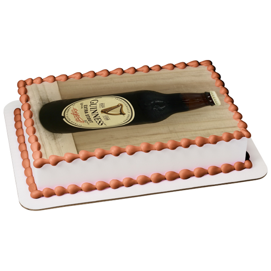 Guinness Extra Stout Beer Bottle Edible Cake Topper Image ABPID56166