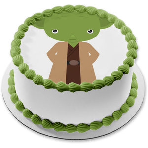 Star Wars Cartoon Yoda Edible Cake Topper Image ABPID12723