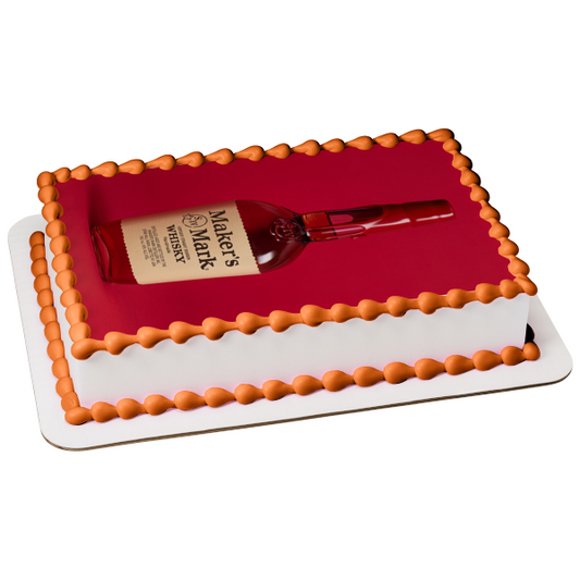 Maker's Mark Whisky Bottle Edible Cake Topper Image ABPID56167