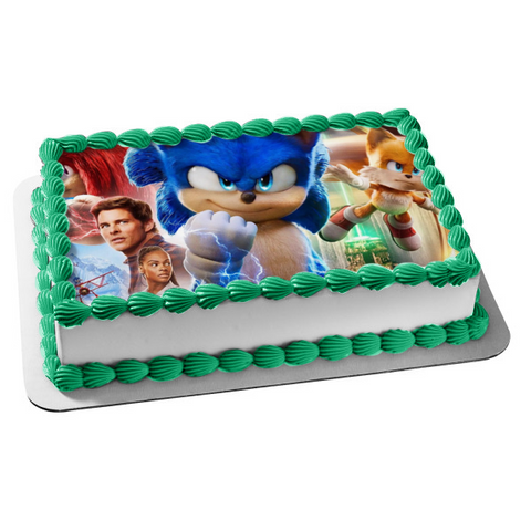 Sonic the Hedgehog 2 Knuckles Tails Tom Wachowski Maddie Wachowski Edible Cake Topper Image ABPID56248