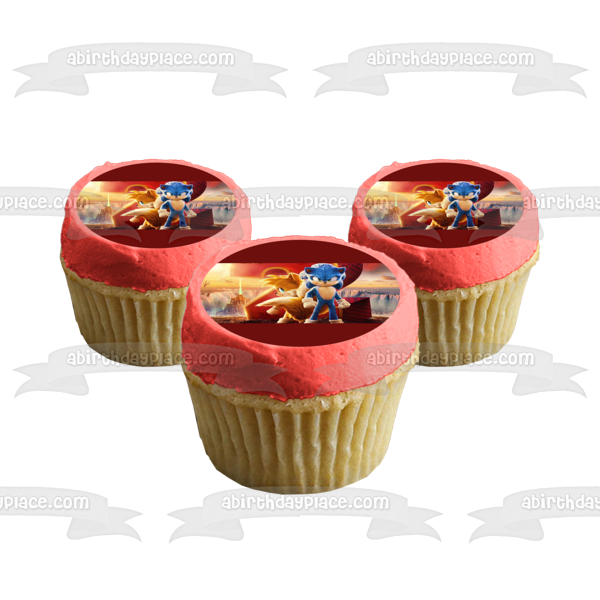 Sonic the Hedgehog 2 Tails and Sonic Edible Cake Topper Image ABPID56249