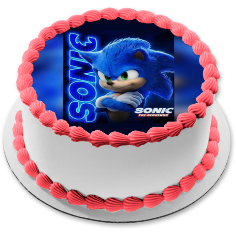 Sonic the Hedgehog Movie Edible Cake Topper Image ABPID56250