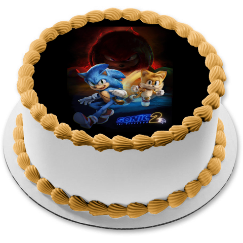 Sonic the Hedgehog 2 Tails Knuckles and Sonic Edible Cake Topper Image ABPID56251
