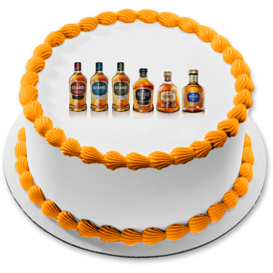 Grant's Scotch and Scotch Ale Bottles Edible Cake Topper Image ABPID56170