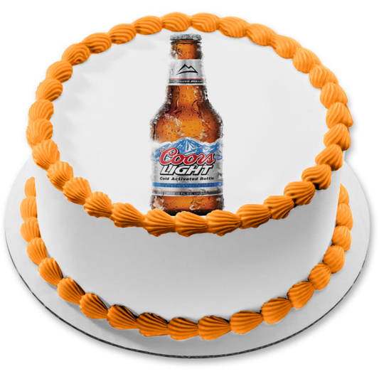 Adorno comestible para tarta con botella de cerveza ligera Coors, imagen ABPID56078 