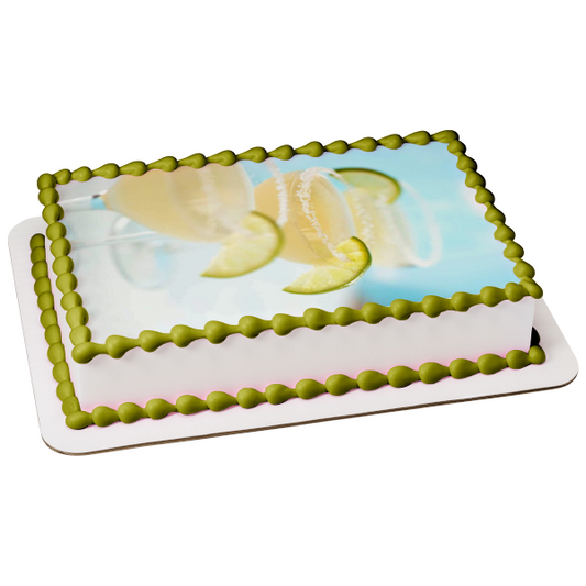 Margarita with Limes Edible Cake Topper Image ABPID56083