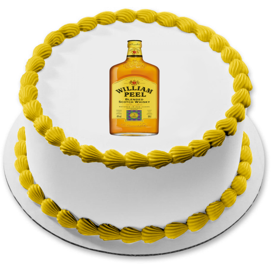 William Peel Blended Scotch Whisky Bottle Edible Cake Topper Image ABPID56084