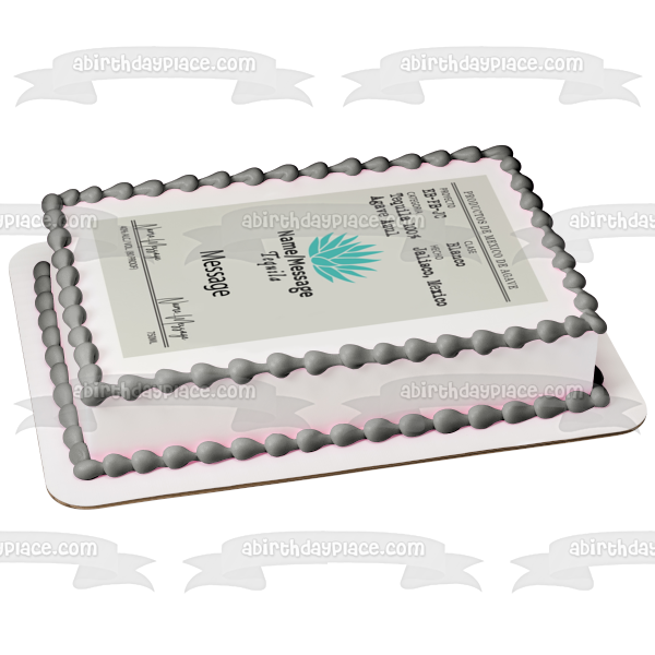Casamigos Tequila Label Personalize Your Name and Message Edible Cake Topper Image ABPID56088