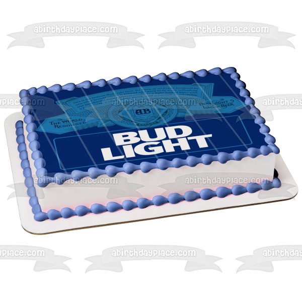 Bud Light Label Edible Cake Topper Image ABPID56178