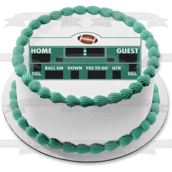 Sports Football Scoreboard Home Guest Quarter Edible Cake Topper Image ABPID13185