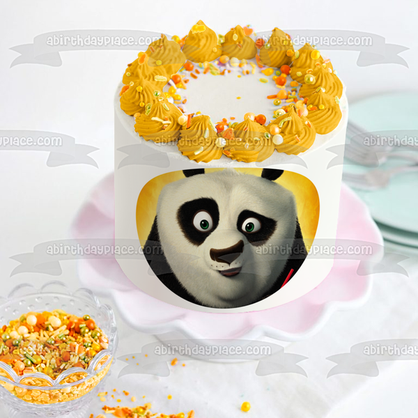 Kung Fu Panda Po Up Close Face Edible Cake Topper Image ABPID12808