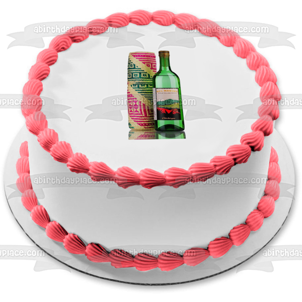 Del Maguey Mezcal Bottle and Case Edible Cake Topper Image ABPID56096