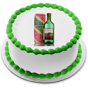Del Maguey Mezcal Bottle and Case Edible Cake Topper Image ABPID56096