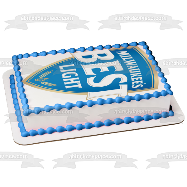 Milwaukee's Best Light Beer Label Edible Cake Topper Image ABPID56186