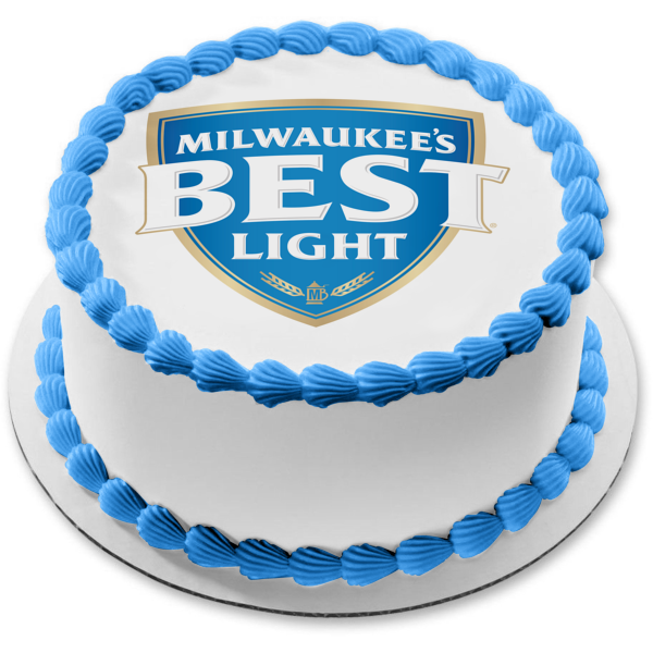 Milwaukee's Best Light Beer Label Edible Cake Topper Image ABPID56186
