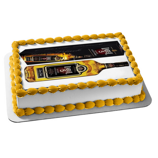 Label 5 Blended Scotch Whisky Bottle and Box Edible Cake Topper Image ABPID56191