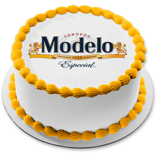 Modelo Mexican Beer Logo Edible Cake Topper Image ABPID56192