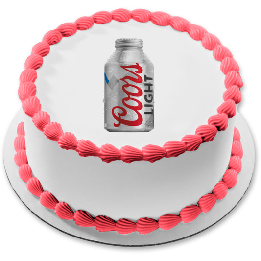 Coors Light Beer Can Edible Cake Topper Image ABPID56111