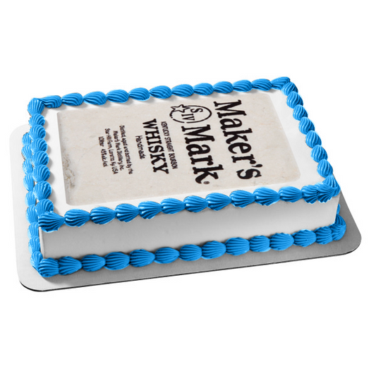 Maker's Mark Whisky Label Edible Cake Topper Image ABPID56113