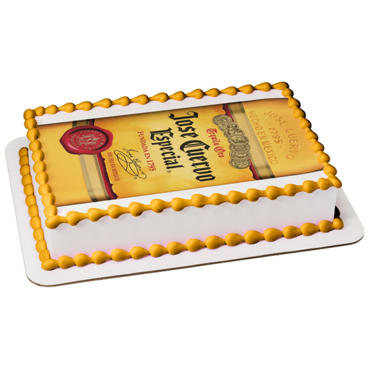 Jose Cuervo Tequila Oro Label Edible Cake Topper Image ABPID56197