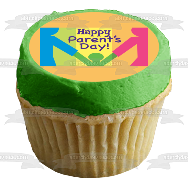 Happy Parents Day Mom Dad Child Edible Cake Topper Image ABPID13224