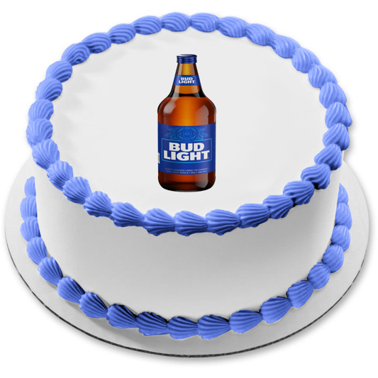 Bud Light Bottle Edible Cake Topper Image ABPID56115