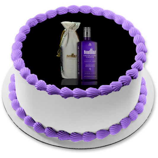 Highclere Castle Gin Bottle and Bag Edible Cake Topper Image ABPID56203