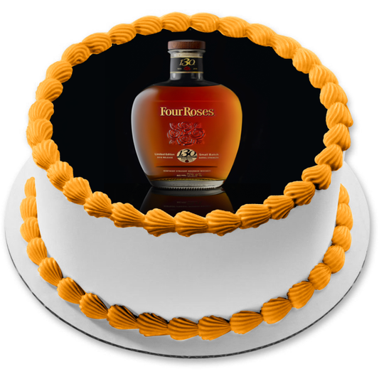Four Roses Bourbon Bottle Edible Cake Topper Image ABPID56122