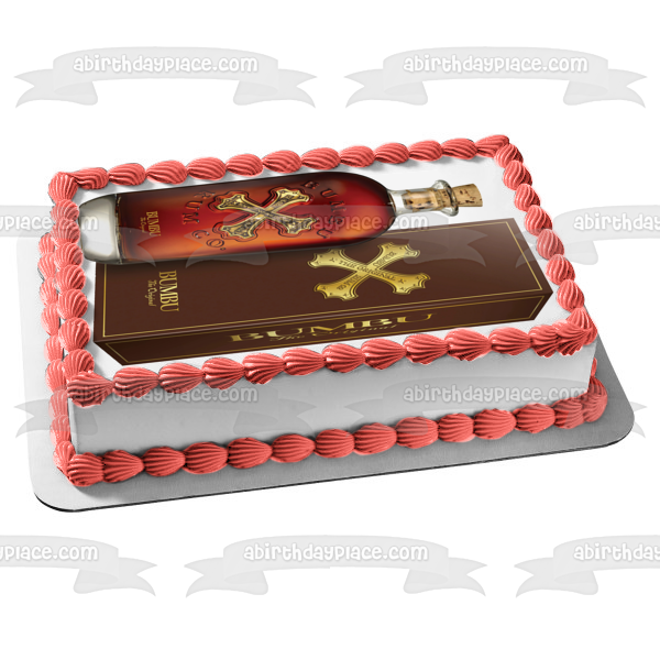 Bumbu the Original Rum Bottle and Box Edible Cake Topper Image ABPID56211