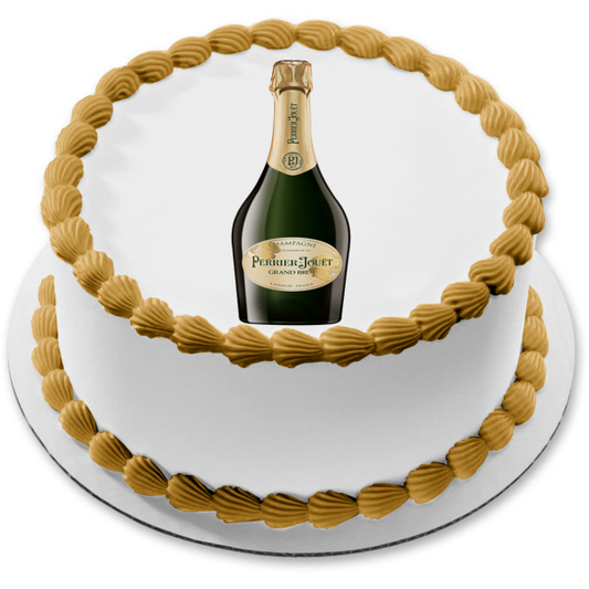 Perrier Jouet Champagne Bottle Edible Cake Topper Image ABPID56129