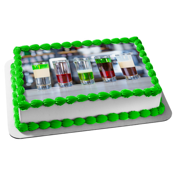 Assorted Shots Edible Cake Topper Image ABPID56215