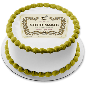 Customizable Hennessey Label Edible Cake Topper Image ABPID56222