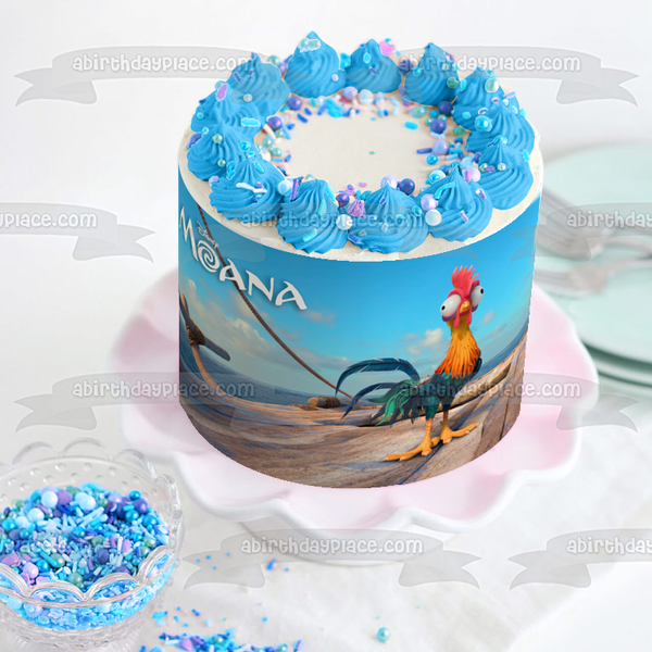 Disney's Moana Rooster Heihei Edible Cake Topper Image ABPID15000
