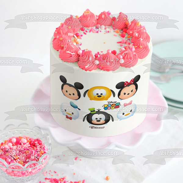 Disney Tsum Tsum Mickey Mouse Donald Duck Minnie Mouse Goofy Donald Duck Daisy Duck Edible Cake Topper Image ABPID15098