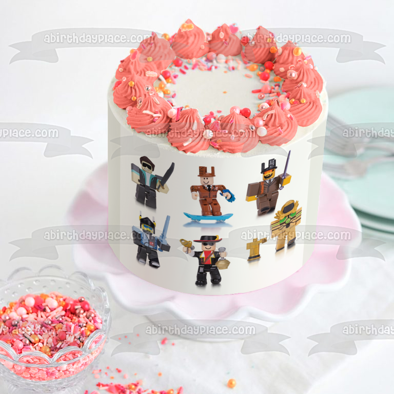 Legends of Roblox Various Famous Characters Edible Cake Topper