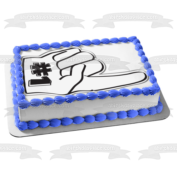 #1 Sports Finger Edible Cake Topper Image ABPID13565