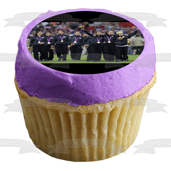 United States Women's National Soccer Team World Cup Olympics Edible Cake Topper Image ABPID20659