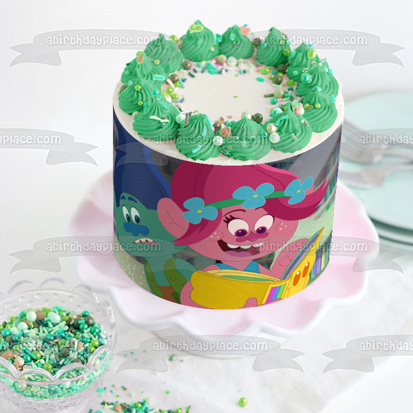 Trolls Beat Goes on Branch Poppy Edible Cake Topper Image ABPID15526