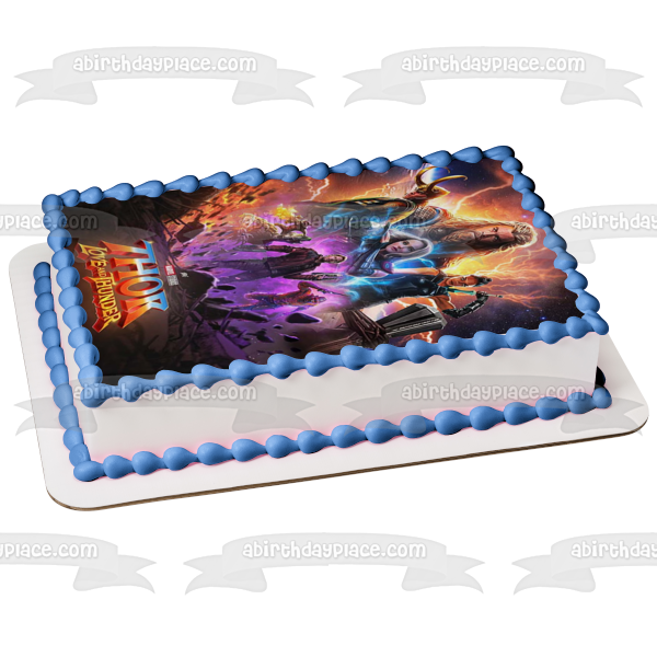 Thor Love and Thunder 2 Movie Poster Valkyrie Jane Foster Edible Cake Topper Image ABPID56266