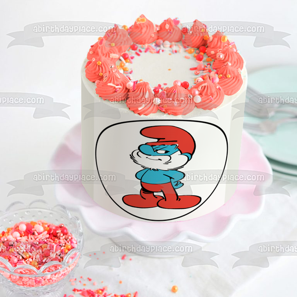 The Smurfs Papa Smurf Edible Cake Topper Image ABPID21754