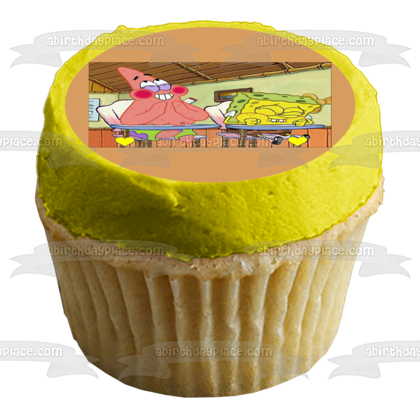 SpongeBob SquarePants Patrick School Desks Laughing Edible Cake Topper Image ABPID22154