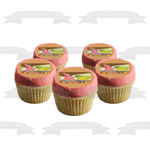 SpongeBob SquarePants Patrick School Desks Laughing Edible Cake Topper Image ABPID22154