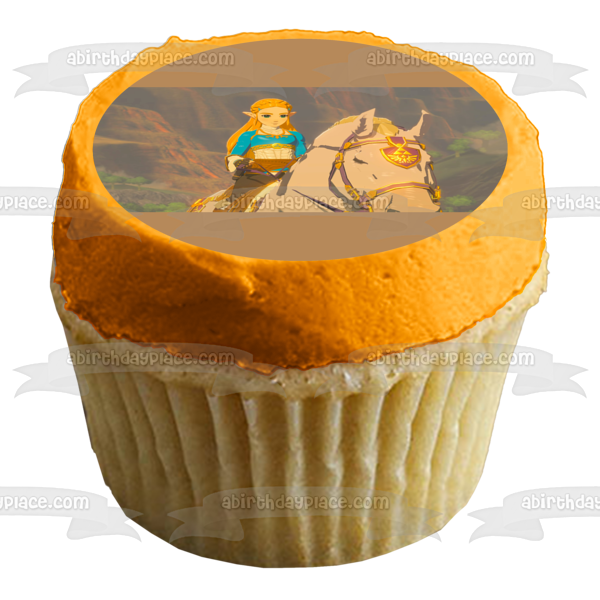 The Legend of Zelda Breath of the Wild Zelda Horse Storm Edible Cake Topper Image ABPID22360