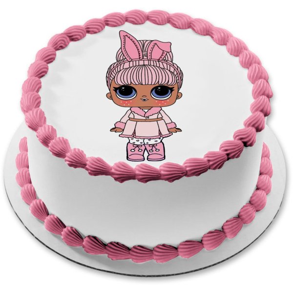 LOL Surprise Snow Bunny Edible Cake Topper Image ABPID22391