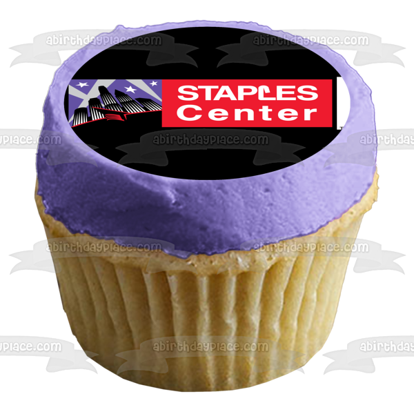 Staples Center Logo Buildings Stars Edible Cake Topper Image ABPID2405