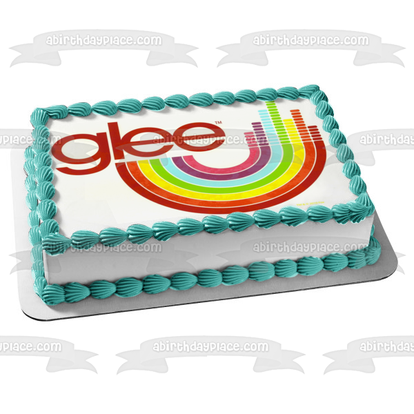 Glee Logo Rainbow Edible Cake Topper Image ABPID24362