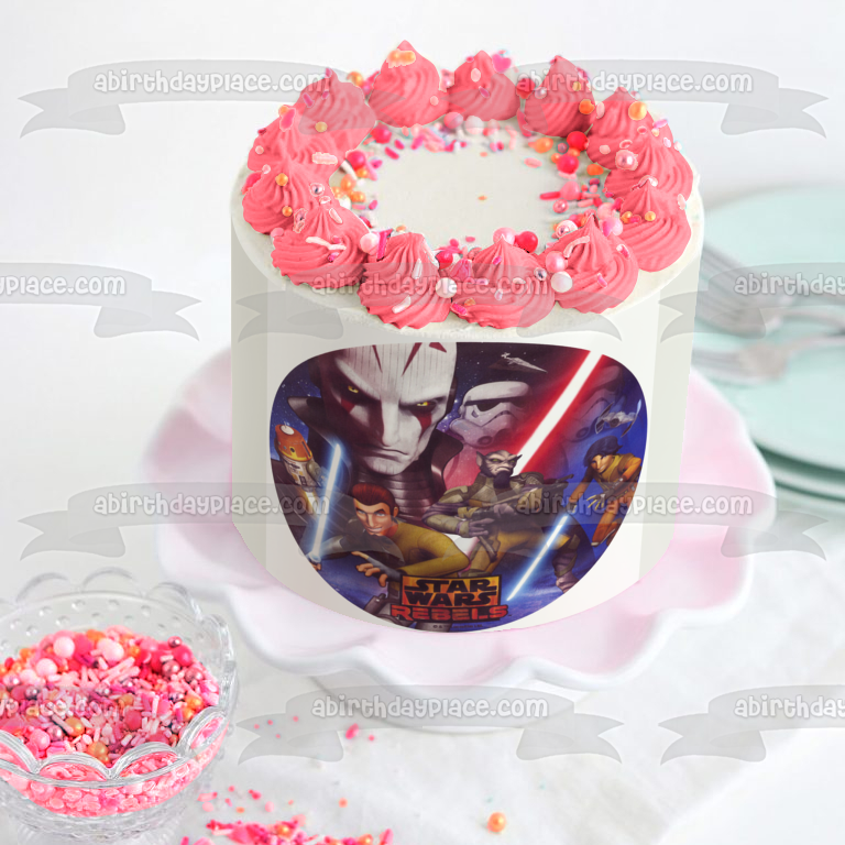 Star Wars Rebels Ezra Bridger el Gran Inquisidor Kanan Jarrus Storm Troopers Imagen comestible para decoración de tartas ABPID24299 
