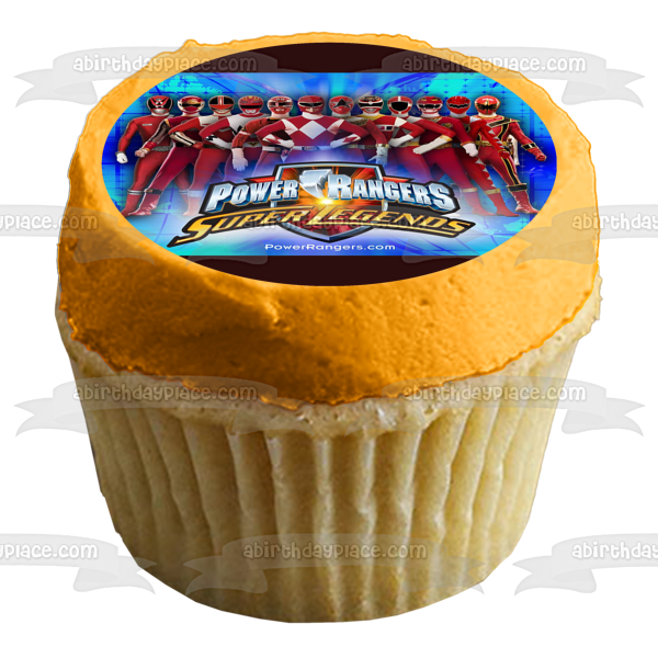 Mighty Morphin 2 Power Rangers Super League Edible Cake Topper Image ABPID25008