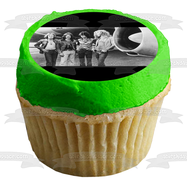 Led Zeppelin Jimmy Page, Robert Plant, John Paul Jones, John Bonham Edible Cake Topper Image ABPID26854