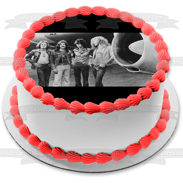 Led Zeppelin Jimmy Page, Robert Plant, John Paul Jones, John Bonham Edible Cake Topper Image ABPID26854